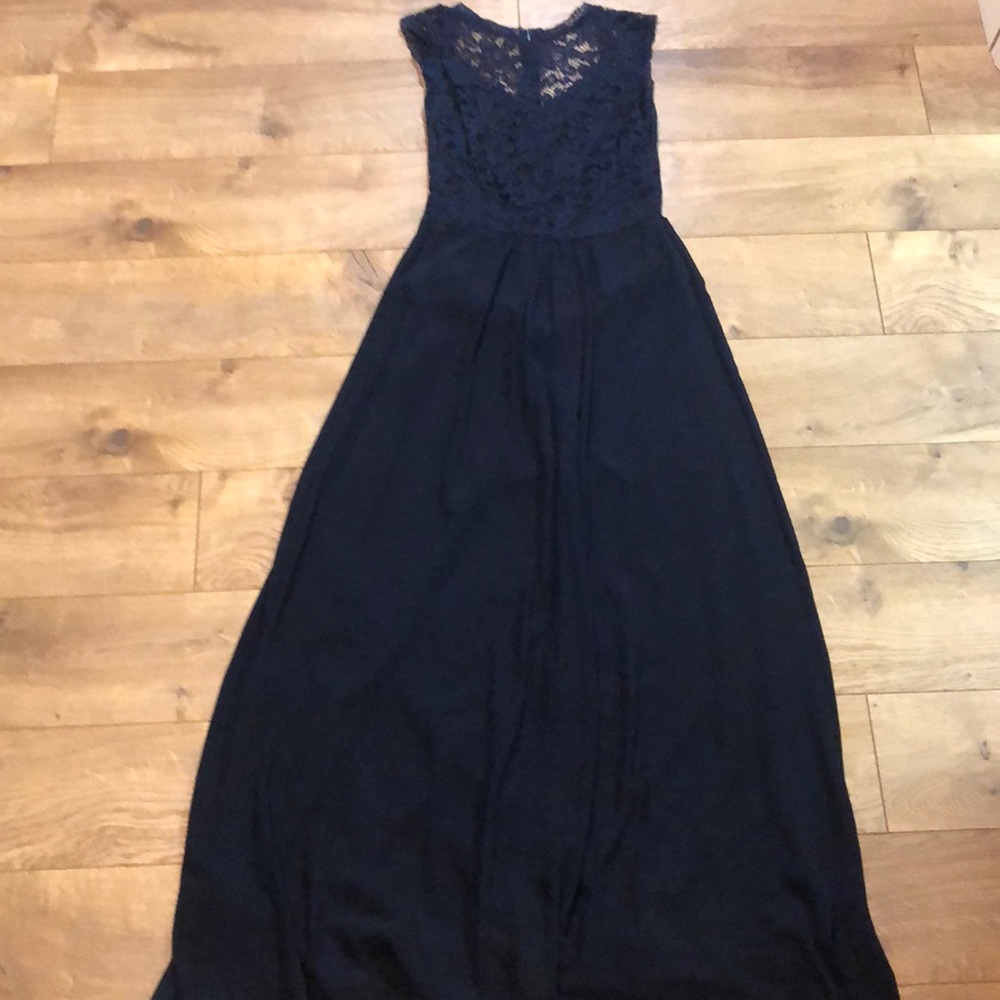 Lace Top Prom Dress - Picture 3 of 4